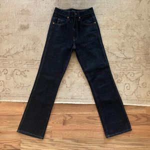 Brand New Never Worn KHAITE Blue Selvedge Vivian Flare Jeans Sz 24